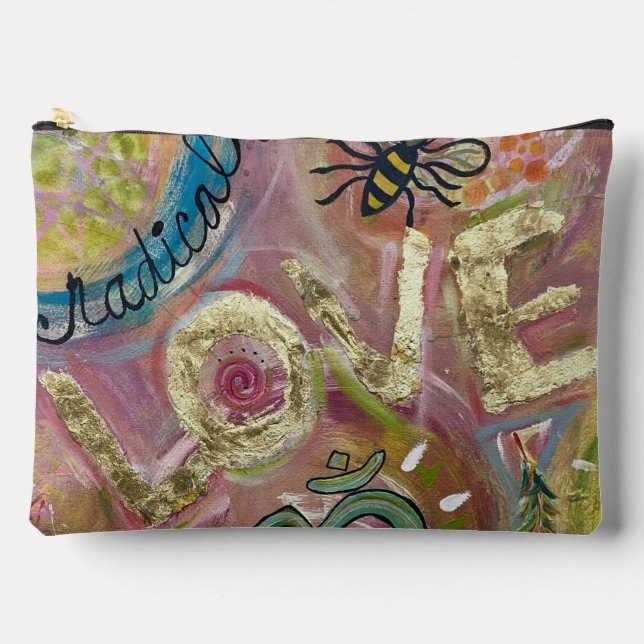 Große Tasche Originalkunst LIEBE (Vorderseite)