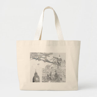Große Taschen-Tasche - Ikonen von London Jumbo Stoffbeutel