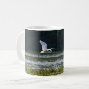 Große Tasse aus weißem Egret