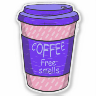 Große Tasse Kaffee X Aufkleber