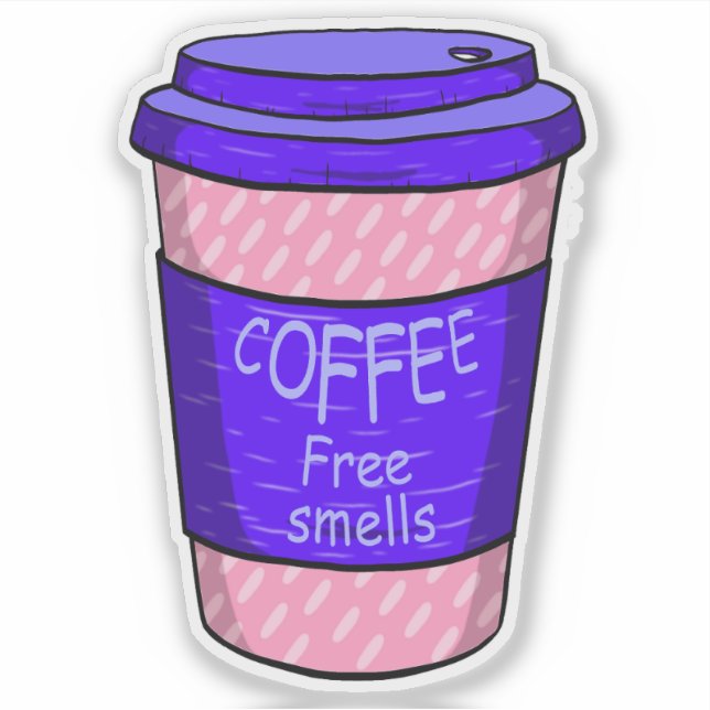 Große Tasse Kaffee X Aufkleber (Vorderseite)