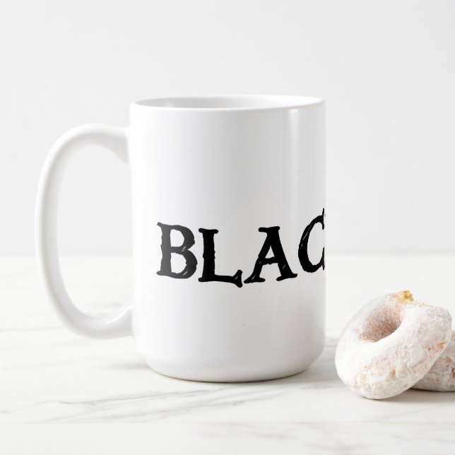 Grosse tasse noire irlandaise (Avec donut)