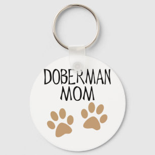 Große Tatzen-Dobermann-Mama Schlüsselanhänger