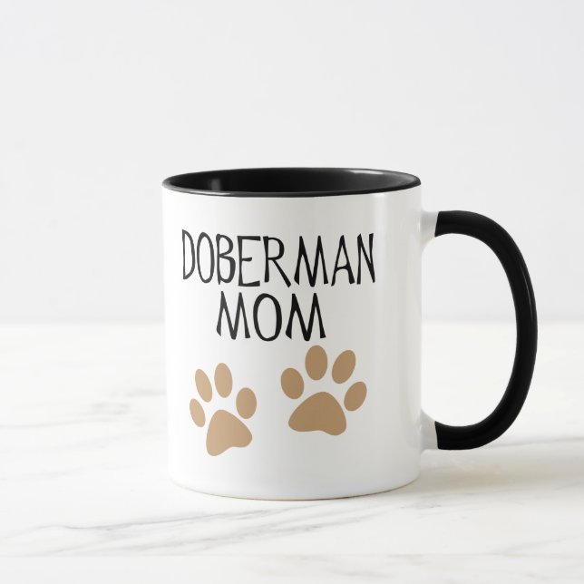 Große Tatzen-Dobermann-Mama Tasse (Rechts)