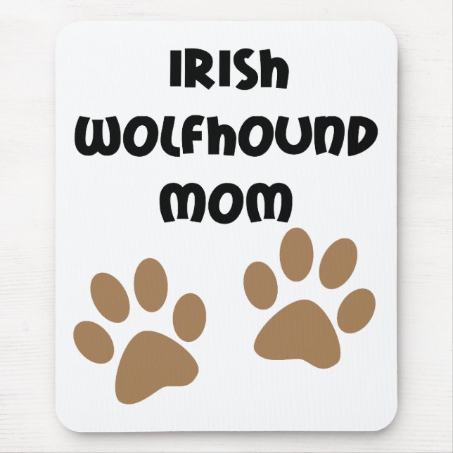 Große Tatzenirischer Wolfhound-Mama Mousepad (Vorne)