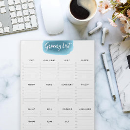 Große Teersalon türkisfarbene Wasserfarbe Notizblock
