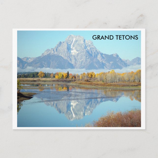 Große Tetons im Herbst - Postkarte (Vorderseite)