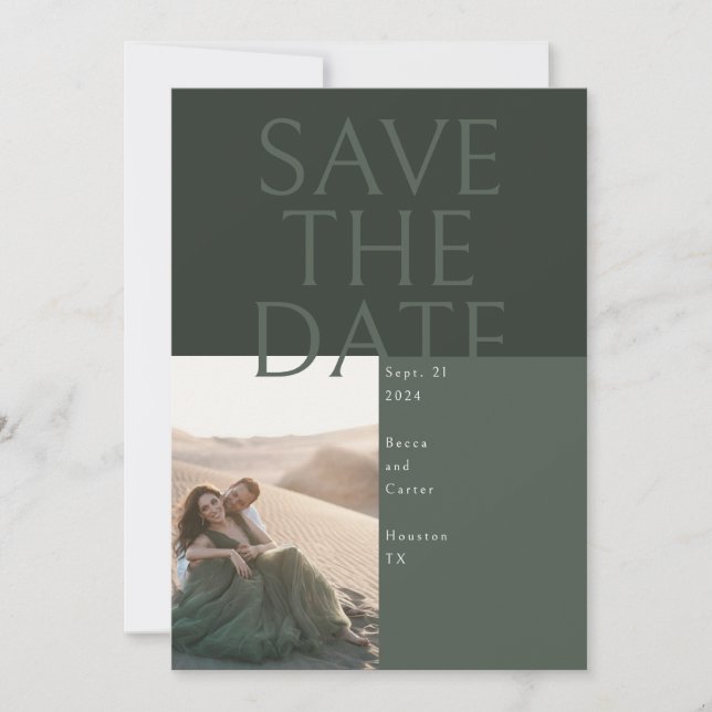 Große Textkarte Save the Date Einladung (Vorderseite)