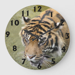 Große Tiger-Uhr Wanduhr
