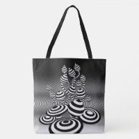 Große Tote Tasche Magic Pilze optische Design.
