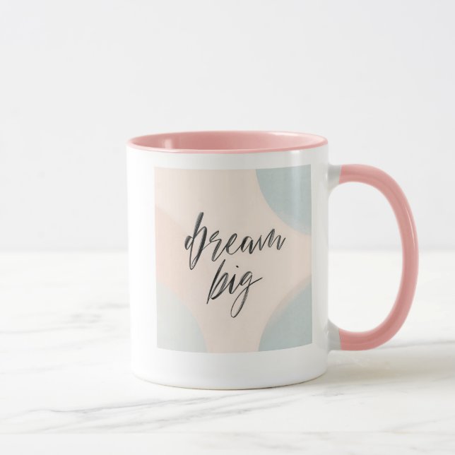 Große Träume Inspirierende Kunst Tasse (Rechts)