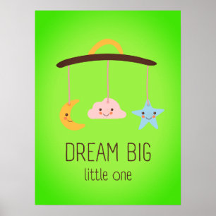 Große Träume Kleiner Einer Kinderzimmer Wandkunst Poster