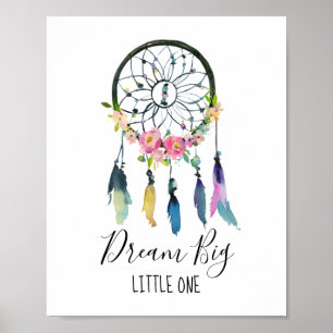 Große Träume Kleiner Traumfänger Baby-Nursery Poster