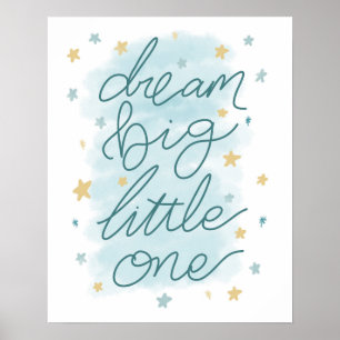 Große Träume Kleines Sternchen Pastell Poster