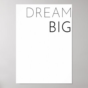 Große Träume – Minimalistische Motivations-Typogra Poster