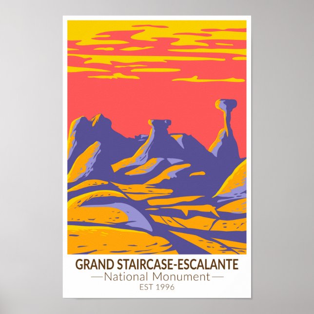 Große Treppe Escalante Nationales Monument Utah Poster (Vorne)