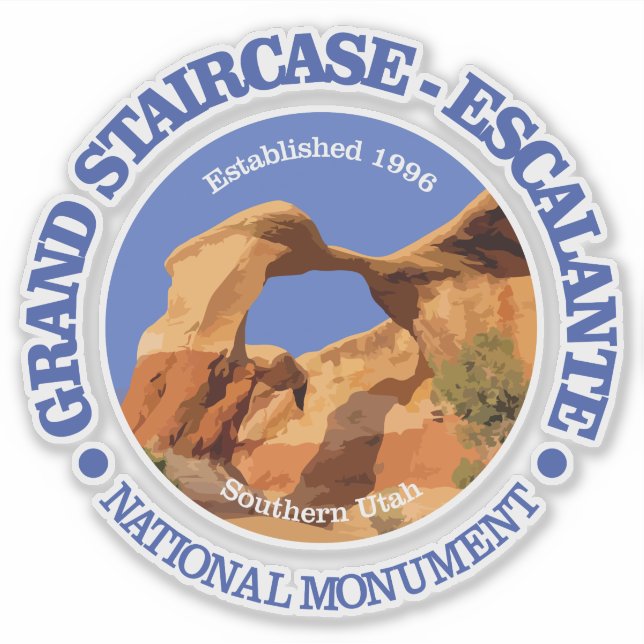 Große Treppe - Escalante NM Aufkleber (Vorderseite)