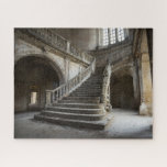 Große Treppe in Fantasy Abandoned Chateau<br><div class="desc">Neu vorgestellte, verfallene große Treppe mit zerbröckelndem Steinbalustrade in einem fantasievollen französischen Schloss.</div>