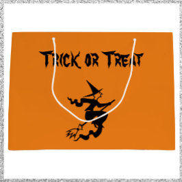 Große Trick- oder Treatfliegender Hexengeschenktas Geschenktüte