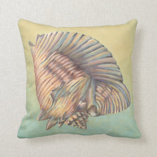 Große Tritonshorn-PastellMuschel Kissen