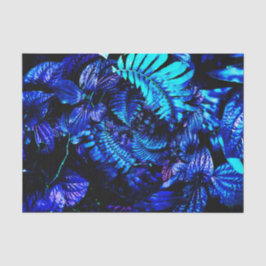 Große Tropical Blue Palm Blätter Hibiskus Decoupag Seidenpapier