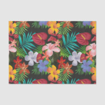 Große tropische Blume Hibiskus Decoupage