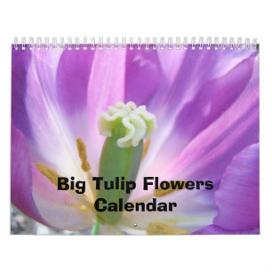 Große Tulpen-Blumen-Kalender Natur Floral Farbige Kalender