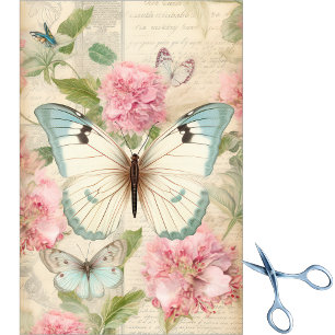 Große Türkis Creme Schmetterlinge Riesige Rosa Blu Seidenpapier