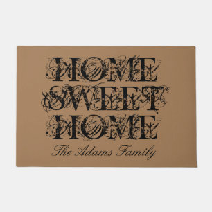 Große Türmatte mit individuellem Namen Home Sweet 