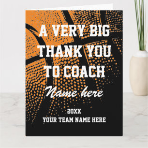 Große überdimensionale Dankeskarten für Basketball Dankeskarte