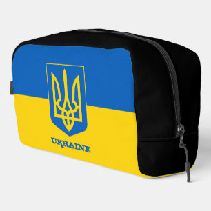 Große ukrainische Tasche, ukrainische Flagge, Tryz Waschbeutel