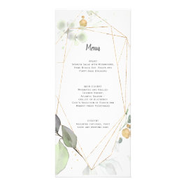Große und goldene Botanische Hochzeit Werbekarte
