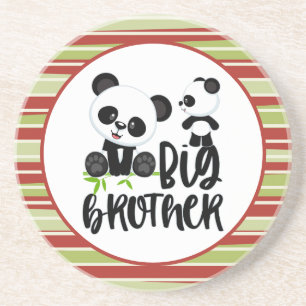 Große und kleine süße Pandas mit Big Brother Zitat Getränkeuntersetzer