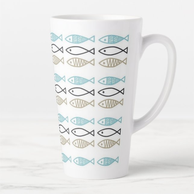 Große und kleine Tasse - skandinavischer Fisch (Rechts)