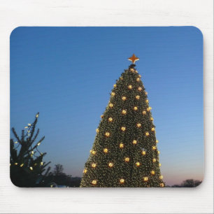 Große und kleine Weihnachtsbäume I Holiday Sunset Mousepad
