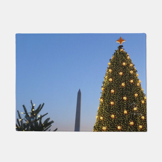 Große und kleine Weihnachtsbäume II Urlaub in DC Fußmatte (Vorderseite)
