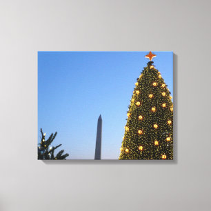 Große und kleine Weihnachtsbäume II Urlaub in DC Leinwanddruck