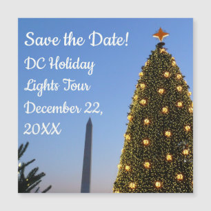 Große und kleine Weihnachtsbäume II Urlaub in DC Magnetkarte