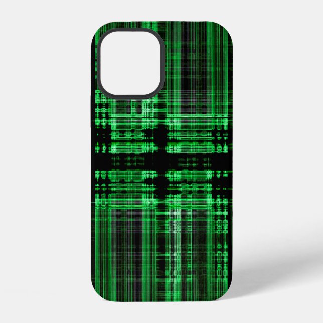 Große und schwarze Matrix Muster Case-Mate iPhone  12 Hülle (Rückseite)
