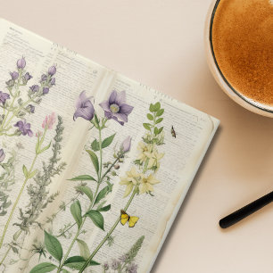 Große Vintage-Aquarell-Natur-Wildblume Fliese