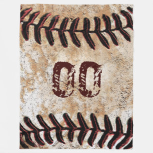 Große Vintage-Baseballdecke mit Trikot NUMMER Fleecedecke
