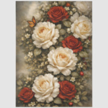 Große Vintage-inspirierte Rosen im viktorianischen