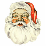 Große Vintage Sankt-Verzierung Fotoskulptur Ornament<br><div class="desc">Die Vorlage, von der diese Vintage Sankt gescannt wurde, war eine verfrüht zugeführtes Papier Weihnachtskarte, die von einem Weihnachtsbaum als Verzierung gehangen werden sollte. Sie kam mit einem Schnuraufhänger und Innere die Karte wird geschrieben: "Ist hier SANKT ziemlich, wie sein kann -- Hängen Sie einfach sein Bild auf Ihrem Baum!...</div>