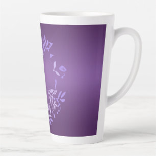 Große Violett-Rose Latte Tasse