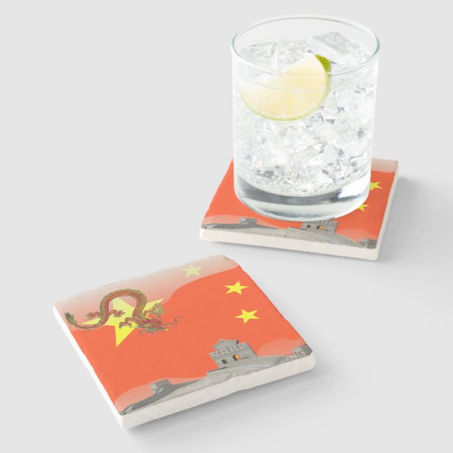 Große Wand der China Steinuntersetzer (Seitenansicht)