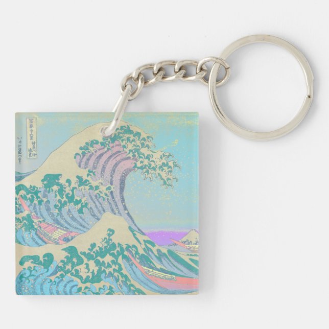 Große Wave Pastel Schlüsselring (Rückseite)