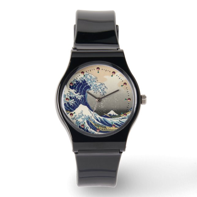 GROSSE WAVE VON KANAGAWA ARMBANDUHR (Vorderseite)