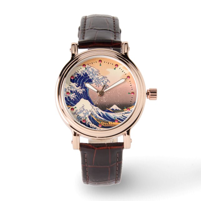 GROSSE WAVE VON KANAGAWA ARMBANDUHR (Vorderseite)