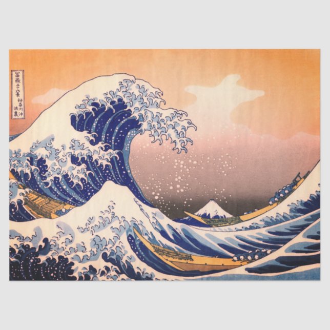 GROSSE WAVE VON KANAGAWA SEIDENPAPIER (Vorderseite)
