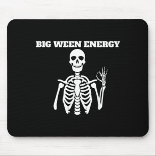 Große Ween-Energie Lustiger Halloween-Skelett Mousepad